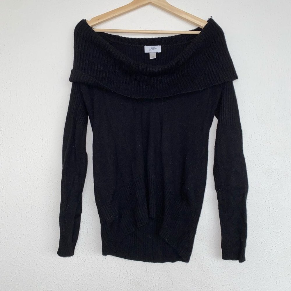 Ann Taylor Loft Open Shoulder Knit Sweat